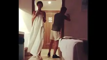 Indian hotel room girl flashing