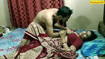 Indian aunty with husband friend