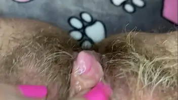 Extreme Closeup Big Clit Licking Toy Orgasm Hairy Pussy