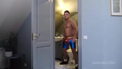 Mia piper and her first dp with super hero fuckerman and the